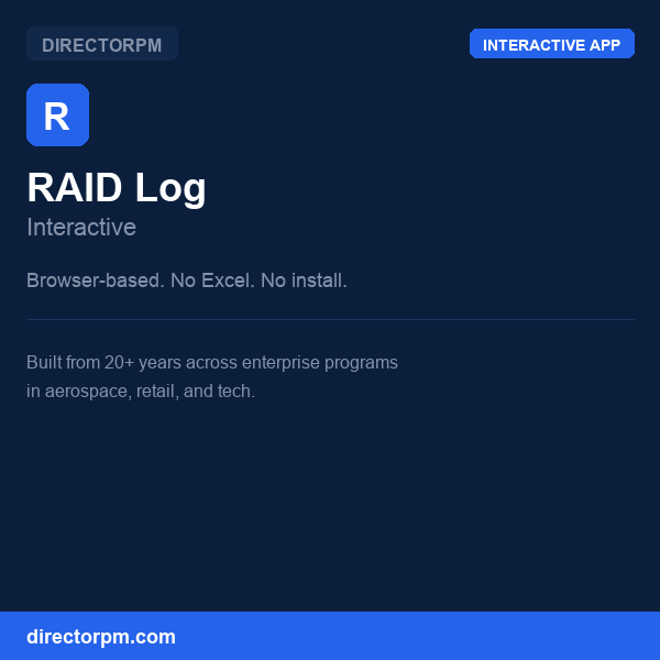 RAID Log interactive thumbnail